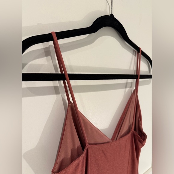 Windsor Women’s Eyes On You Asymmetrical Mini Dress In Brown Sz M - Picture 9 of 9